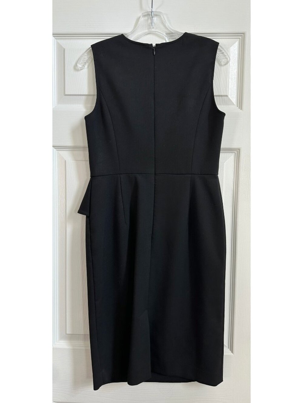 Gorgeous LOFT Black midi Dress with peplum - Size 6 - Picture 2 of 5